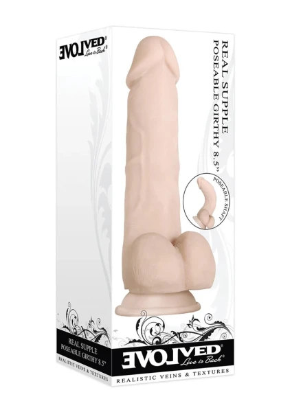 Evolved Real Supple Poseable Girthy 8.5" Dildo