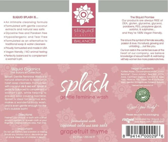 Sliquid Splash Feminine Wash