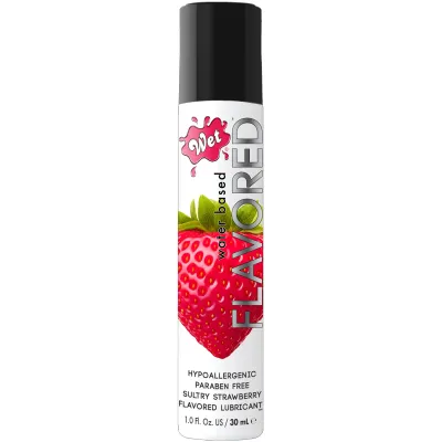 Wet Flavored Lubricant Sexy Strawberry 1 Fl Oz