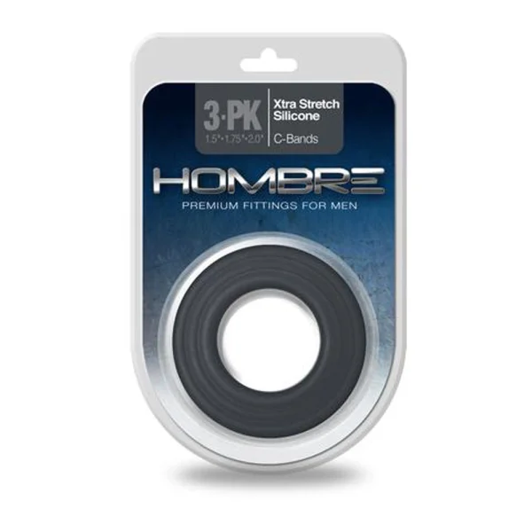 Hombre Xtra Stretch Silicone C-Bands 3 Pack Charcoal — image 7 of 12