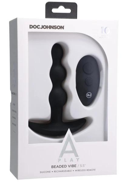 A-Play - BEADED VIBE - Rechargeable Silicone Anal Plug with Remote — image 15 of 20