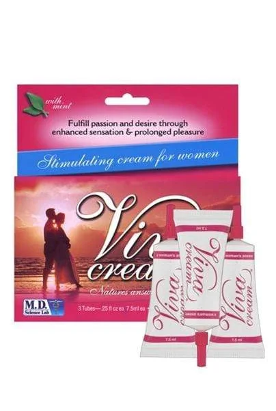Viva Cream 3 Tubes 7.5ml Each Mint Flavor