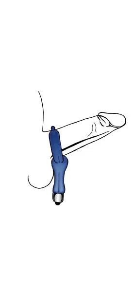 4US Vibrating Cock Ring Black