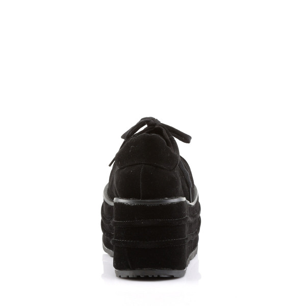 TEMPO-08 - 3 1/2" P/F Vegan Blk Faux Suede Shoes — image 4 of 4