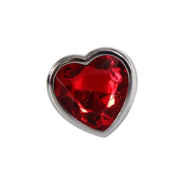 Large Red Heart Gem Anal Plug