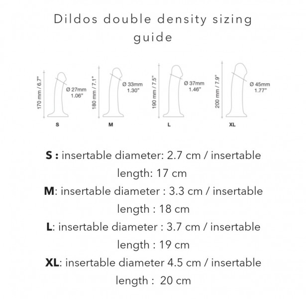 Strap-On-Me Dual Density Dildo: various sizes