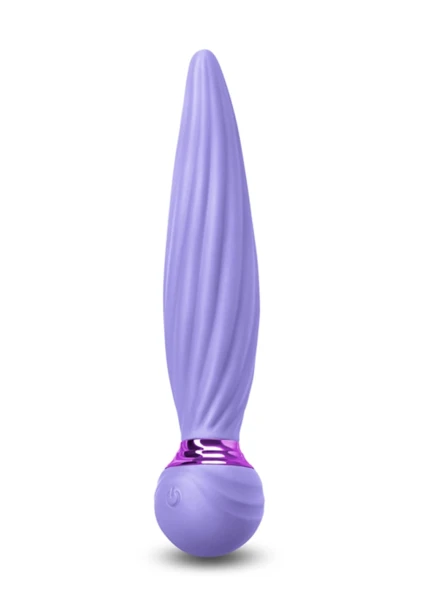 Sugar Pop Twist Rechargeable Silicone Gyrating Insertable Vibrator - Purple