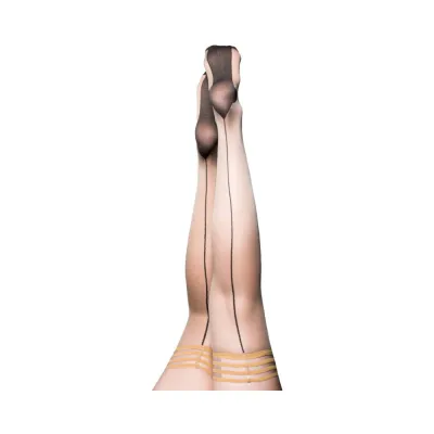 Kixies Ruby Nude Black Back Seam Size B