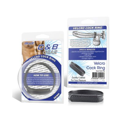 C B Gear Velcro Cock Ring Black