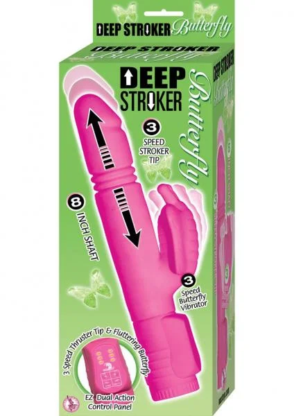 Deep Stroker Butterfly Vibrator Waterproof Pink — image 4 of 4