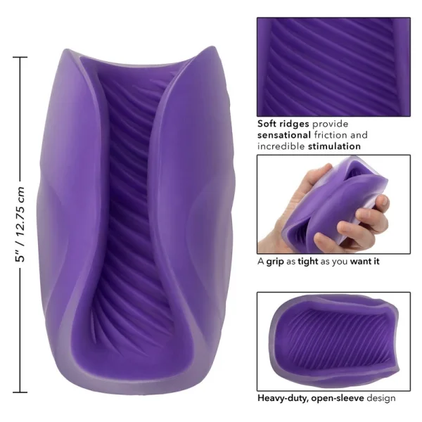 The Gripper Spiral Grip Penis Masturbator By CalExotics - Purple