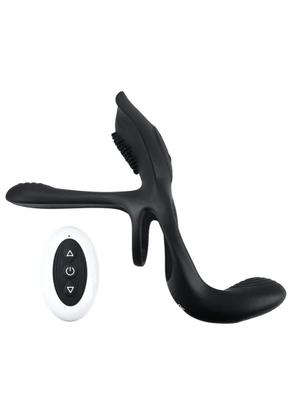 Playboy Pleasure The 3 Way Rechargeable Silicone Multi-Stimulating Cock Ring With Remote