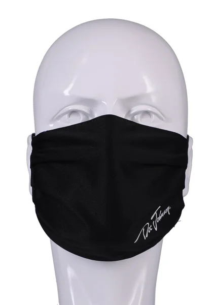 DJ Reversible and Adjustable Face Mask - Blue Toy Pattern with Black Ear Loops