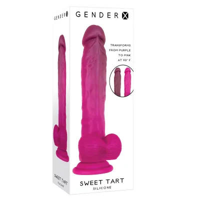 Gender X Sweet Tart Realistic Color Changing Dildo Pink Purple