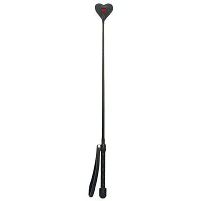Heart Tip Crop Black with Red Detail