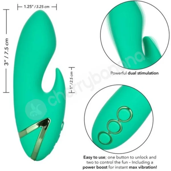 California Dreaming Sierra Sensation Contoured Dual Orgasm Vibrator