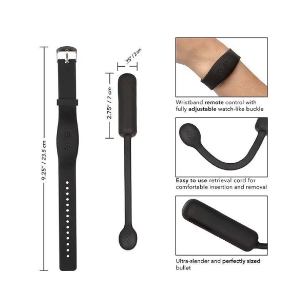 Wristband Remote Petite Silicone Bullet