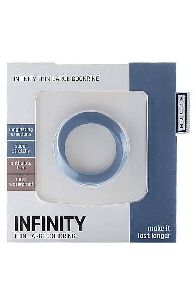 Infinity - Thin - Large Cockring (Blue)