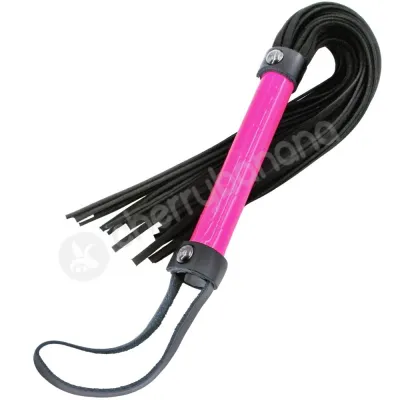 Electra Play Things Neon Pink Flogger With Hand Strap
