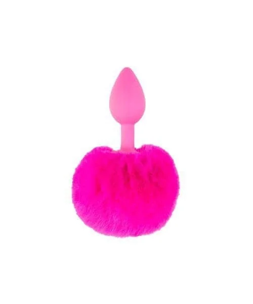 Neon Bunny Tail - Pink