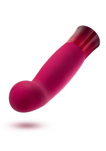 Oh My Gem Classy Rechargeable Silicone Warming G-Spot Vibrator By Blush - Garnet Red