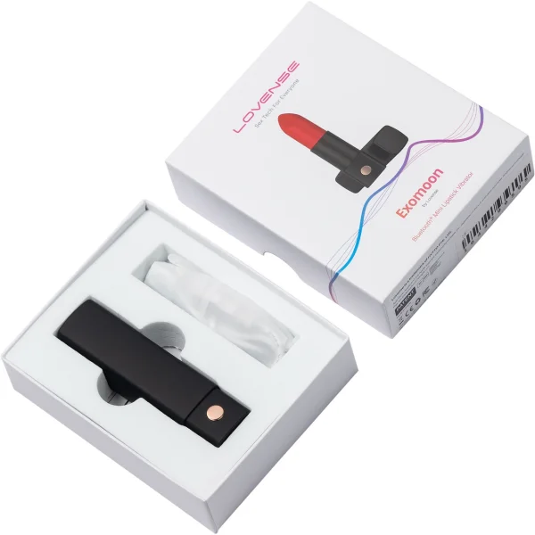 Lovense Exomoon Bluetooth App Compatible Rechargeable Silicone Lipstick Vibrator
