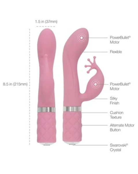 Pillow Talk Kinky Vibrator - Pink - 8.5 Inch