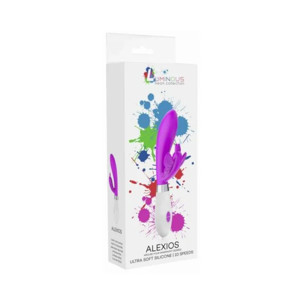 Luna Neon Alexios Ultra-soft Silicone Dual Stimulator Fuchsia