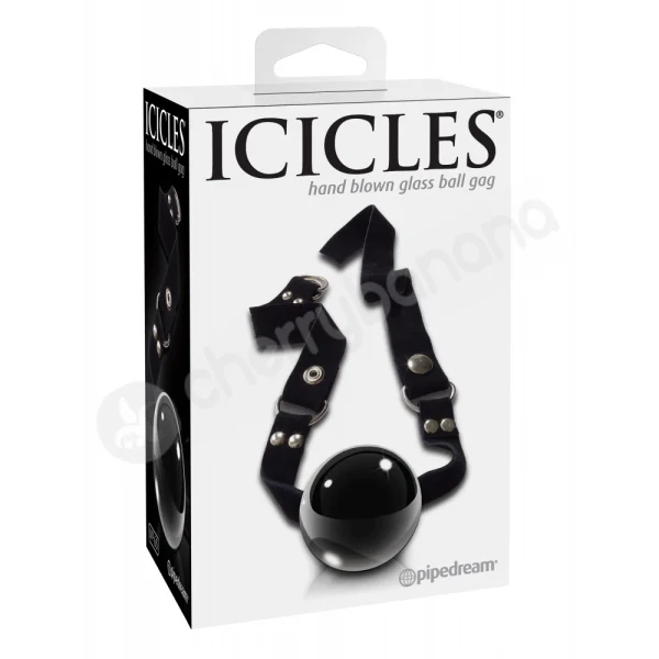 Icicles #65 Black Glass Ball Gag