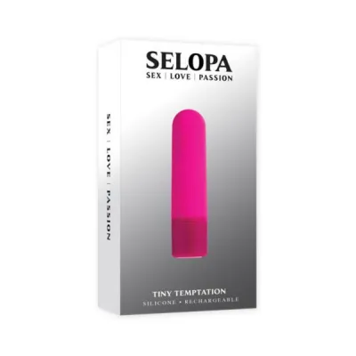 Bullets Discreet Selopa Tiny Temptation Rechargeable Silicone Bullet Vibrator Pink