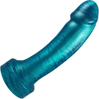 The Essential 6 Silicone Dildo Model B By Uberrime Mermaid Blue