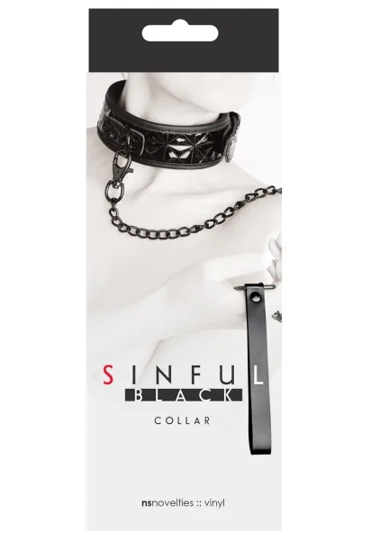 Sinful Black Collar & Leash