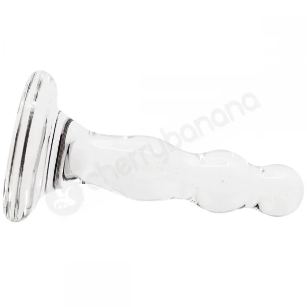 Crystal Pleasures Glass Triple Delight Butt Plug
