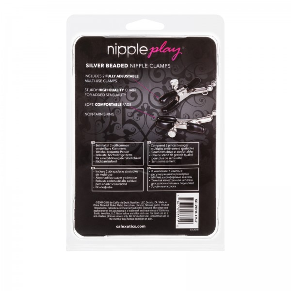 Silver Beaded Nipple Clamps