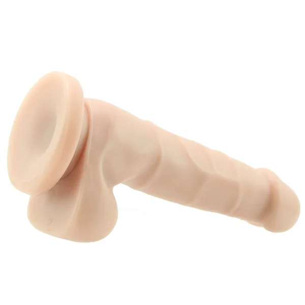 Dr. Skin Basic 7 Inch Realistic Dildo With Balls & Suction Cup by Blush - Vanilla
