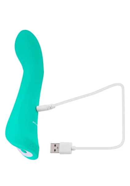 Come With Me Rechargeable Silicone G-Spot Vibrator With Come Hither Motion By Evolved Novelties - Green