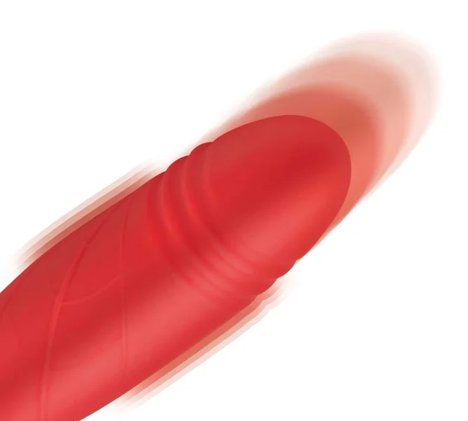 Bloomgasm Romping Rose Suction and Thrusting  Vibrator - Red — image 5 of 14