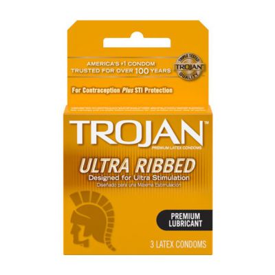 Trojan Ultra Ribbed 3pk 3pk