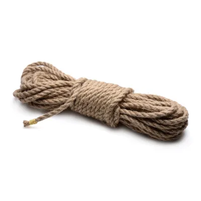Sub tied Hemp Bondage Rope 10m