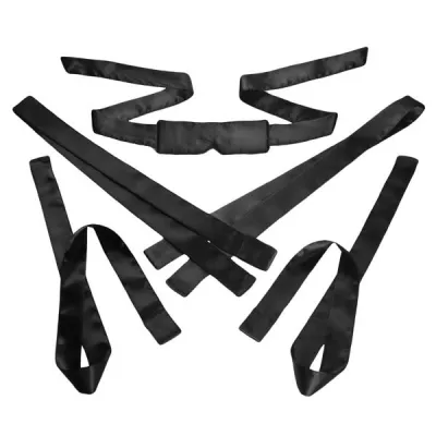 Greygasms Bordeaux 5 Piece Satin Bondage Set