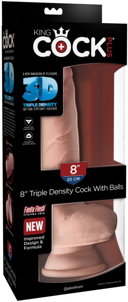8" + Balls Triple Density 3D Cock