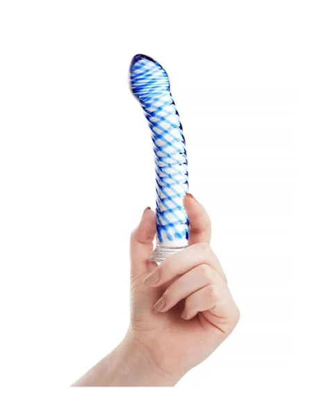 Lucent Oceana  Glass Massager - 7 Inch - Blue - 7 Inch