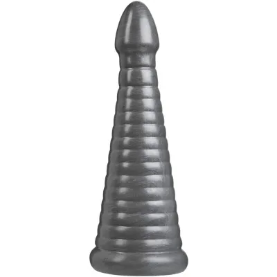 Doc Johnson American Bombshell Rockeye Vac U Lock and F Machine Compatible Dildo or Butt Plug Gunmetal Grey