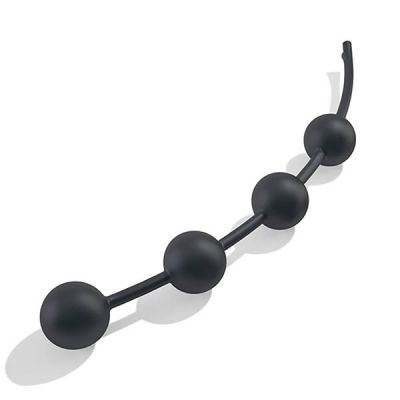 Mystim Booty Garland Black 40 cm Large Anal Beads with E Stim