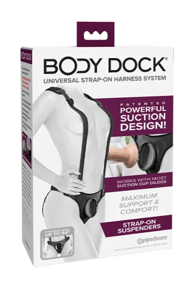 Body Dock Strap On Suspenders & Harness with Strap On Docking Plate