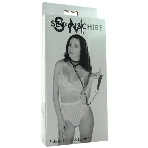 Sex Mischief Fishnet Collar and Leash — image 8 of 8