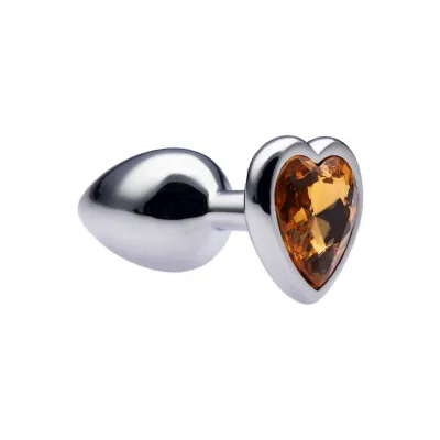 Kink Range Alloy Love Heart Gemmed Butt Plug 2 7 Inch