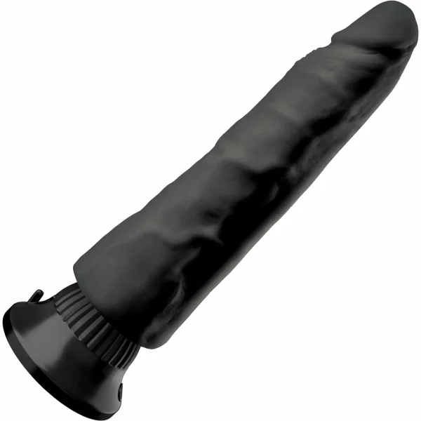 Real Feel Deluxe No. 3 - 7" Suction Cup Vibrating Dildo - Charcoal