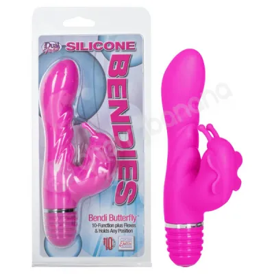 Silicone Bendies Bendi Butterfly Pink Vibrator