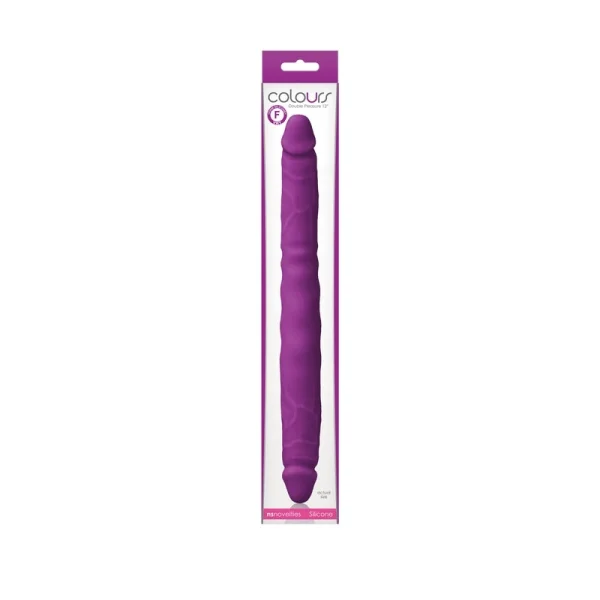 Colours Double Pleasures Black Silicone Double Dildo